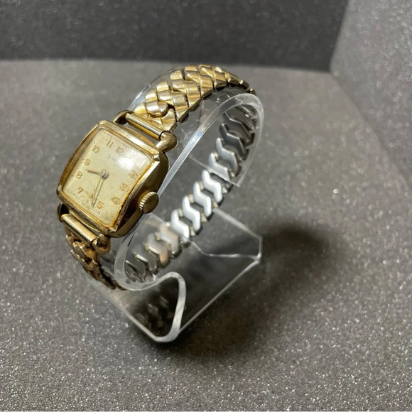 vintage wadsworth Swiss Mechanical Wind Up Watch 10K R.G.P Working - Picture 2 of 6